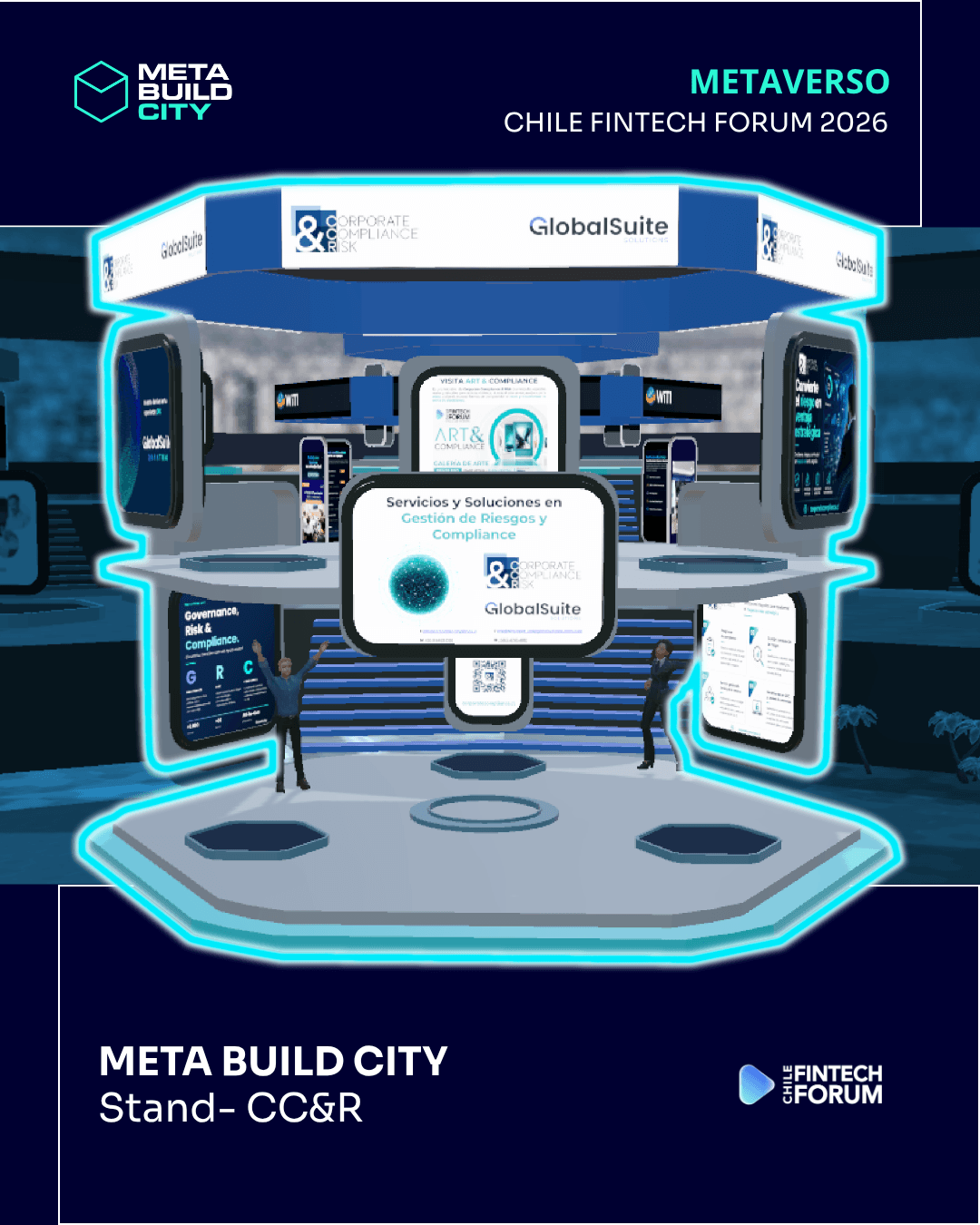 Stand virtual de CC&R, sponsor principal del Chile Fintech Forum 2026