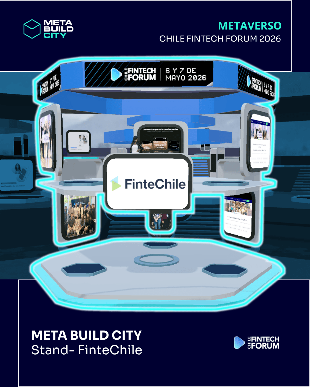 Stand virtual de FinteChile, gremio organizador del Chile Fintech Forum